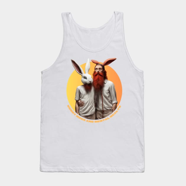 Red Beard Hug Tank Top by Bunny Hugs Media